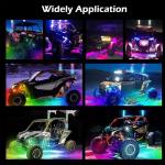 2-Pack 3FT RGB Whip Lights with Remote Control