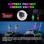 2-Pack 3FT RGB Whip Lights with Remote Control
