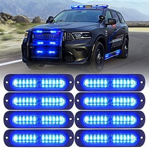 Xprite Blue LED Strobe Lights Kit - 8PCS