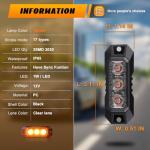 Amber Strobe Lights for Trucks and ATVs - 2PCS
