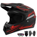 Kids Motocross Helmet Set with Goggles and Gloves