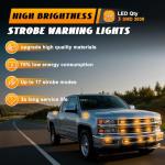 Amber Strobe Lights for Trucks and ATVs - 2PCS