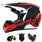 Kids Full-Face Off-Road Helmet and Gear Set