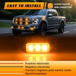 Amber Strobe Lights for Trucks and ATVs - 2PCS