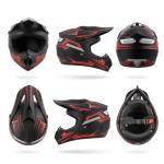 Kids Motocross Helmet Set with Goggles and Gloves