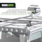 Adjustable LED Light Bar Mounting Brackets - 2PCS