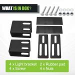 Adjustable LED Light Bar Mounting Brackets - 2PCS