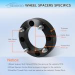 Kessocco 1.5" ATV Wheel Spacers - 4pcs Black
