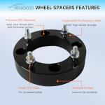Kessocco 1.5" ATV Wheel Spacers - 4pcs Black