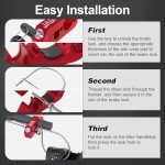 JAGASOL Motorcycle Helmet & Brake Lock Combo