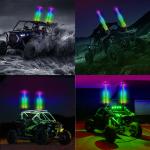 2X 2ft RGB LED Whip Spiral Lights for UTV