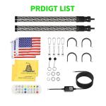 2X 2ft RGB LED Whip Spiral Lights for UTV