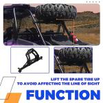 ECOTRIC Heavy Duty Spare Tire Carrier Rack