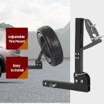 Foldable Spare Tire Carrier for Trucks and ATVs