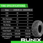 RUNIX TrailFury EX All-Terrain ATV Tires Set