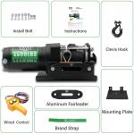 2500 lb Electric ATV Winch with Synthetic Rope
