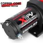 2500lbs Synthetic Winch with Remote for ATV/UTV