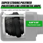 2500 lb Electric ATV Winch with Synthetic Rope