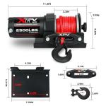2500lbs Synthetic Winch with Remote for ATV/UTV