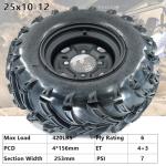 2 Pack 25x10-12 All-Terrain ATV Tires