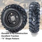 2 Pack 25x10-12 All-Terrain ATV Tires