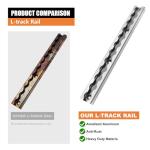 12" L-Track Rail Silver 4-Pack for ATVs