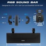 17-Inch Waterproof Bluetooth Sound Bar for UTVs