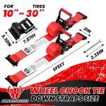Heavy Duty Wheel Chock Tie Down Kit, 4 Pack