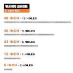 12" L-Track Rail Silver 4-Pack for ATVs