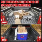 Mabett Elastic Truck Bed Cargo Net for Ford Maverick