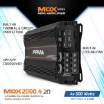 PRV Audio MDX2000.4 Mini 4 Channel Amplifier