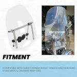 ECOTRIC Universal 19"x17" Clear ATV Windshield