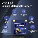 YTX14-BS Lithium ATV and Motorcycle Battery 12V