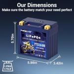 YTX14-BS Lithium ATV and Motorcycle Battery 12V