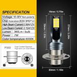 ZNEOEW P15D H6 LED Headlight Bulbs for Yamaha Grizzly