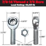 Chromoly Heim Joint Kit for Suspension and Steering