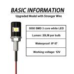 Bright Waterproof LED License Plate Lights (2PCS)