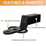 Heavy-Duty 3-Way Hitch Adapter for ATV/UTV