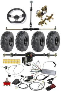 34" Go Kart Rear Axle Kit with Motor Controller