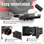 Heavy-Duty Trailer Hitch Winch Mount with 2" Receiver