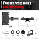 Heavy-Duty Trailer Hitch Winch Mount with 2" Receiver