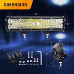 GOOACC 300W 12-Inch LED Light Bar Combo