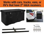 Large Poly Hitch Mounted Cargo Carrier Box, Black