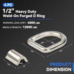 Heavy Duty Weld-On D-Rings for Tie Down Points