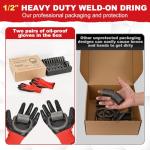 12 Pack Heavy Duty Weld-On D Ring Anchors