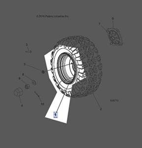 Polaris ATV Rear Rim 10x8 Medium Gloss Black