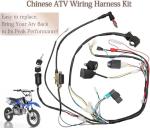 Complete Wiring Harness Kit Coil CDI Regulator Gy6 Wire Harness Fit for 50cc 70CC 90CC 110CC 125cc 4 Stroke Chinese ATV Pit Bike Taotao Go Kart Scooter Scooter Quad Dirt Bike
