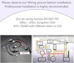 Complete Wiring Harness Kit Coil CDI Regulator Gy6 Wire Harness Fit for 50cc 70CC 90CC 110CC 125cc 4 Stroke Chinese ATV Pit Bike Taotao Go Kart Scooter Scooter Quad Dirt Bike
