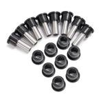 HECASA A Arm Bushing Kit Compatible with 2009, 2011-2014 Honda TRX450ER/ 400X 1999-2008 Sportrax 400/450 Full Set Control Arm Kit ATV Silvery Black