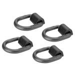 BOKE YOUNG 1/2" 12000 lbs Heavy Duty Weld-On Forged Steel D-Rings Tie Anchor Tie Ring for Securing ATV, UTV, Riding Lawn Mowers and Other Heavy Cargo, 4 Pack